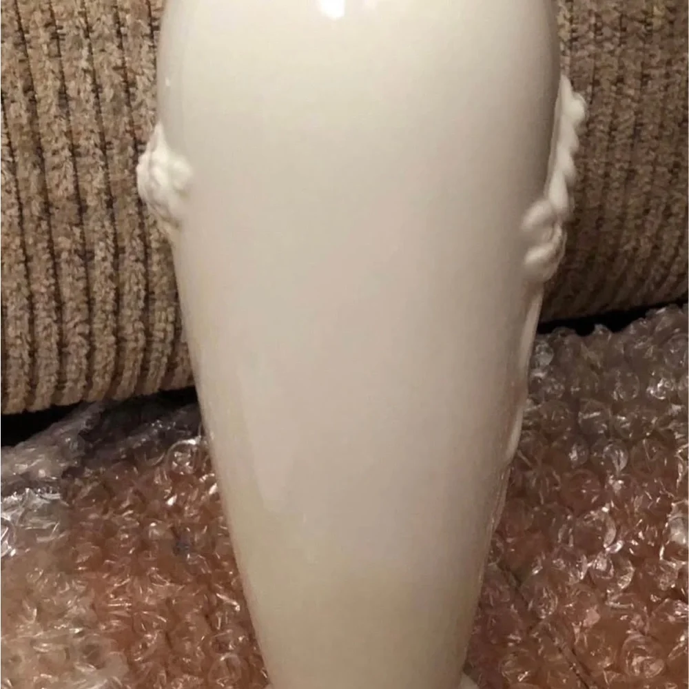 Lenox Porcelain Vase Gold Trim Raised Embossed Rose Shape 7 1/2
